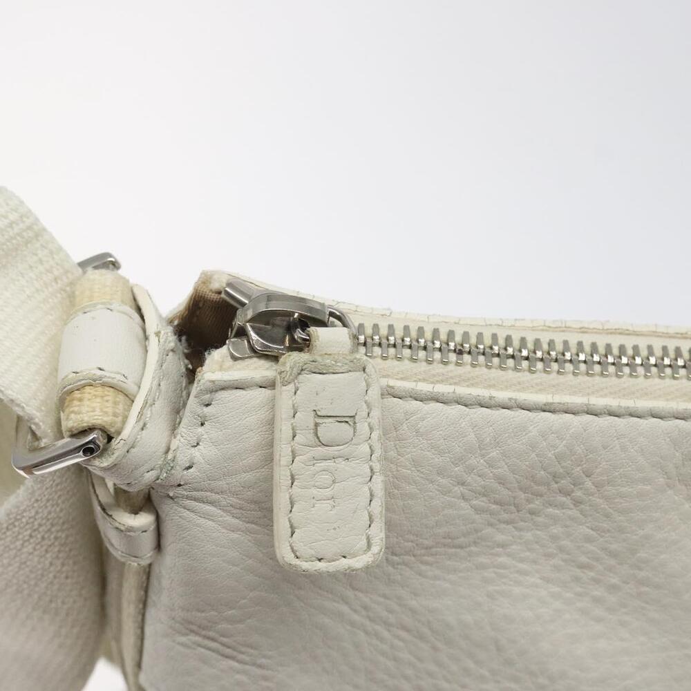 DIOR Trotter Canvas Shoulder Bag White Silver - Picture 9 of 16